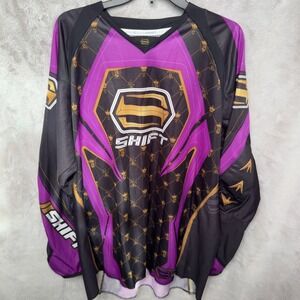 Shift MX Motocross Jersey Mens XXL Purple Black Gold Dirt Bike Racing